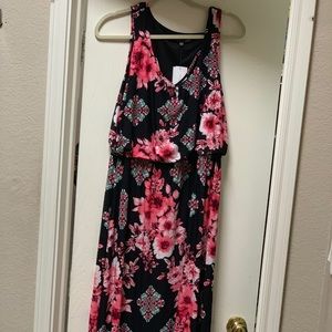 Jrs plus maxi floral dress